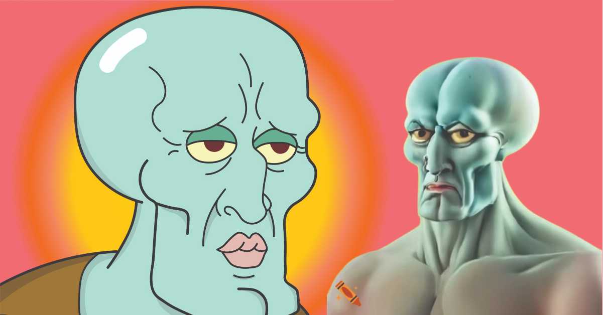 Handsome Squidward The Two-Face Meme That Got Viral